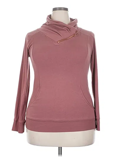 Pre-owned Knitted & Knotted Turtleneck Sweater In Burgundy