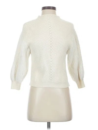 Pre-owned Knitted & Knotted Turtleneck Sweater In Ivory