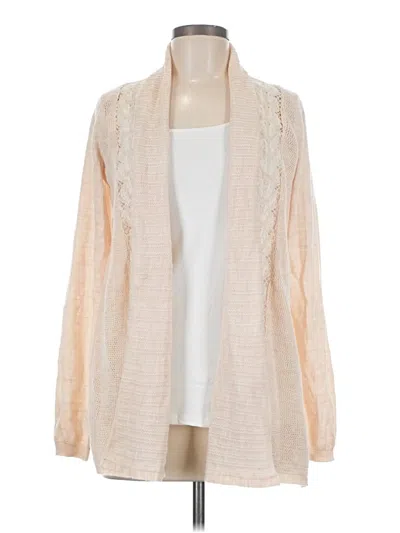 Knitted & Knotted Wool Cardigan Sweater In Pink