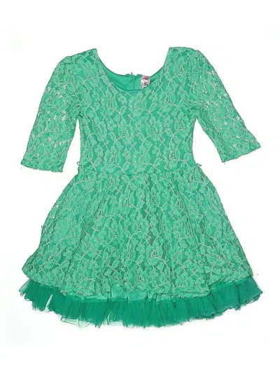Pre-owned Knitworks Kids' Dress In Green
