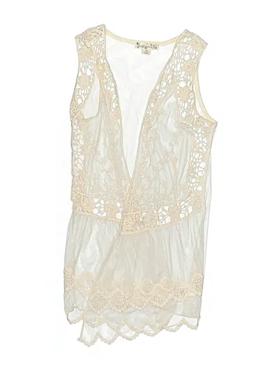 Pre-owned Knitworks Kids' Sleeveless Blouse In White