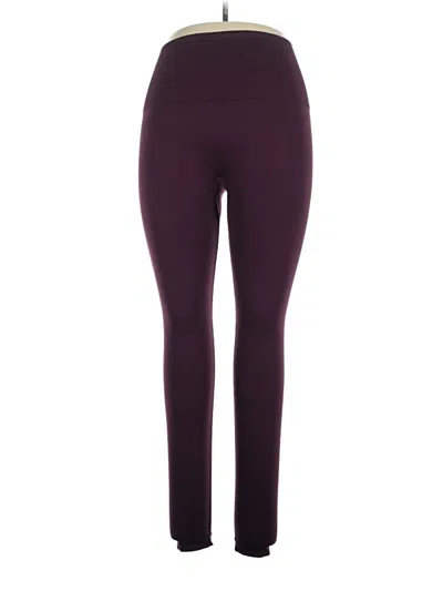 Pre-owned Knix Active Pants In Burgundy