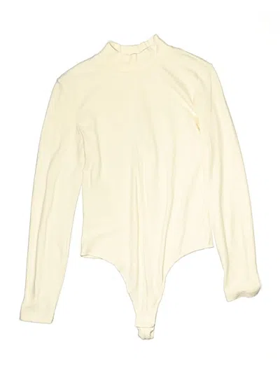 Pre-owned Knix Long Sleeve Top Ivory Turtleneck Tops