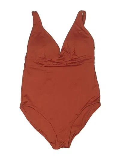 Pre-owned Knix One Piece Swimsuit In Brown