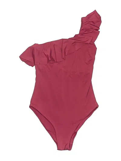 Pre-owned Knix One Piece Swimsuit In Burgundy