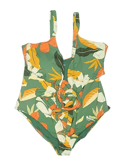 Pre-owned Knix One Piece Swimsuit In Green