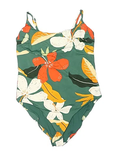 Pre-owned Knix One Piece Swimsuit In Green