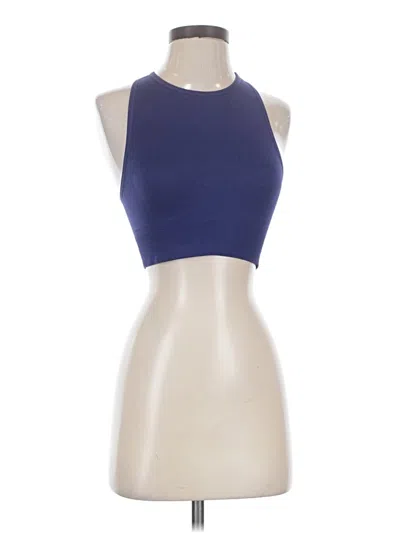 Pre-owned Knix Tank Top Blue Halter Neckline Tops