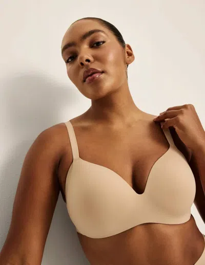 Knix Wireless Wingwoman Contour Bra In Warm Sand In Neutral