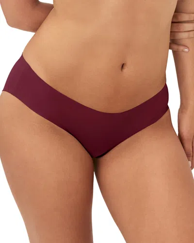 Knixwear Leakproof Ultrathin No-show Bikini In Burgundy