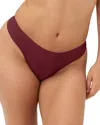Knixwear Light Leakproof Ultrathin No Show Thong In Burgundy