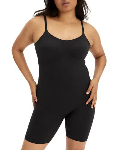 Knixwear Shaper Mid Thigh Bodysuit In Black