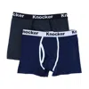 Knocker Men's Boxer Briefs With Contrasting Trim (2 Pack)