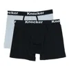 Knocker Men's Extended Size Boxer Briefs With Contrasting Trim In Multi
