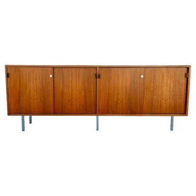Pre-owned Knoll 1950s Mid Century Walnut Credenza By Florence  In Brown