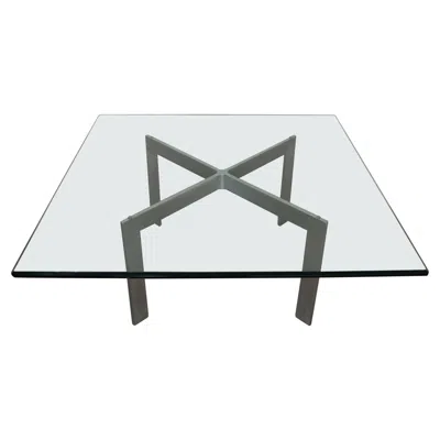 Pre-owned Knoll 1960's Mid-century Modern Mies Van Der Rohe Style Coffee Table In Gray