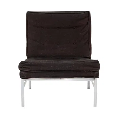 Pre-owned Knoll 1960s Florence  Armless Slipper Lounge Chair In Fabric In Black