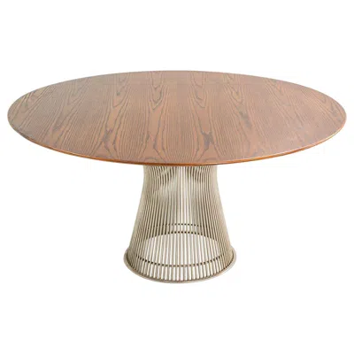 Pre-owned Knoll 1960s Warren Platner For  Dining Table With 54" Oak Top Model 3716t In Brown