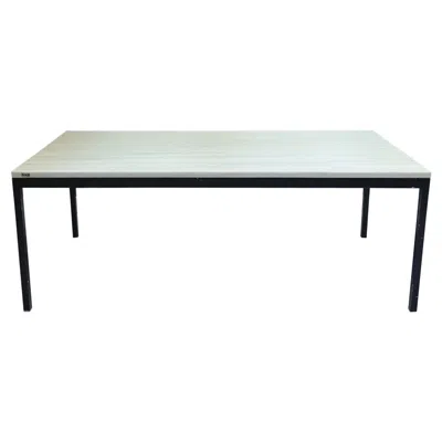 Pre-owned Knoll 1970 Coffee Table By  Iternational, Iron Black Leg With Marble Top
