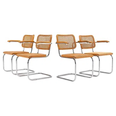 Pre-owned Knoll 1970s Cesca B64 Armchair By Marcel Breuer For  / Thonet 1x Avail In Sand