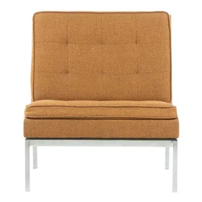 Pre-owned Knoll 1973 Florence  International Slipper Lounge Chair Brown/burnt Orange Fabric