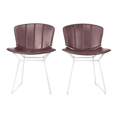 Pre-owned Knoll 1986 Pair Of Harry Bertoia For  Dining Chairs With Original Full Pads In Gray