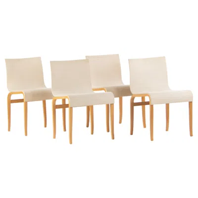 Pre-owned Knoll 1990s Set Of Crassevig &  Gina / Ginotta Dining Chairs By Enrico Franzolini In Brown