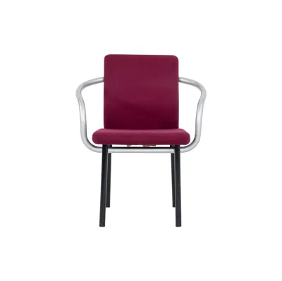 Pre-owned Knoll 1995 Ettore Sottsass For  Mandarin Dining Chair In Silver With Upholstery In Purple