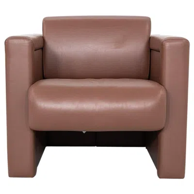 Pre-owned Knoll 2002 Trix And Robert Haussmann For  Lounge Chair In Brown Leather