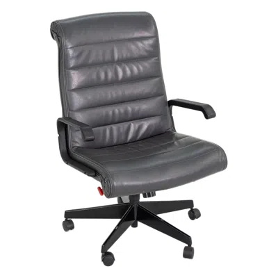 Pre-owned Knoll 2003 Richard Sapper For  Executive Desk Chair In Grey Leather 2x Available In Gray