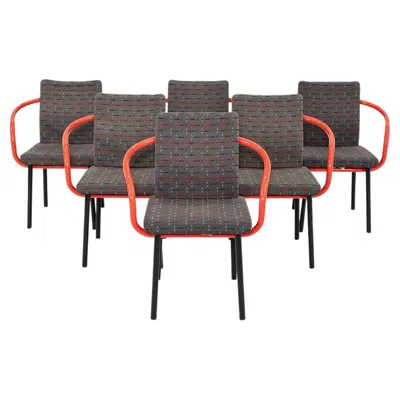 Pre-owned Knoll 2004 Ettore Sottsass For  Mandarin Dining Chair In Orange With Upholstery