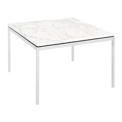 Pre-owned Knoll 2013 Florence  Coffee/end Table W/ Polished Arabescato Marble Top 29x29x19 In Gray