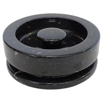 Pre-owned Knoll Angelo Mangiarotti Black Marble Ashtray For , Italy 1960s