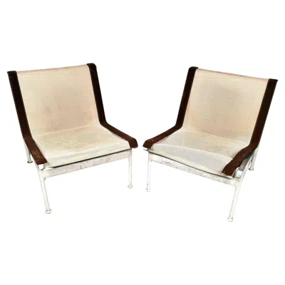 Pre-owned Knoll Armless Mid-century Modern Patio Chairs By Richard Schultz For  In Sand