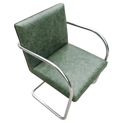 Pre-owned Knoll Bauhaus Armchair "brno" By Mies Van Der Rohe And Lily Reich, 1980 In Gray