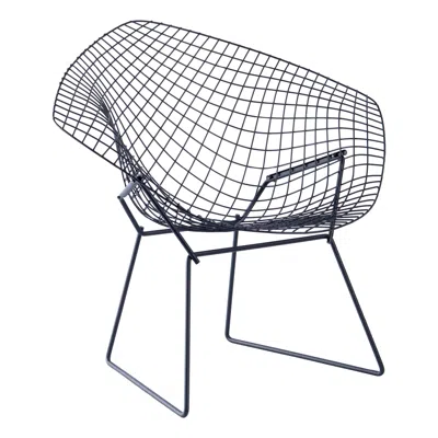 Pre-owned Knoll Bertoia Diamond Chair In Matte Black
