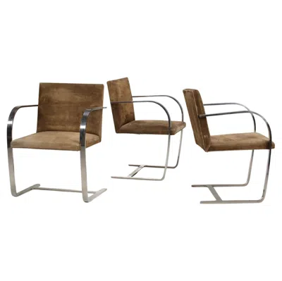 Pre-owned Knoll Brno Chair By Mies Van Der Rohe For  - 3 Available In Brown