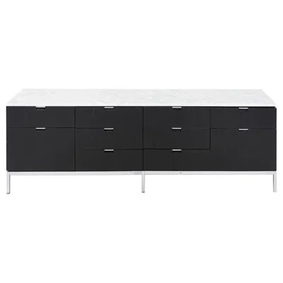 Pre-owned Knoll C. 2006 Florence  Credenza With White Marble Top And Ebonized Wood