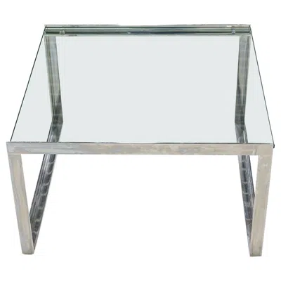Pre-owned Knoll C. 2010 Shelton Mindel For  Sm Coffee Side Table In Steel W/ 24" Glass Top In Gray