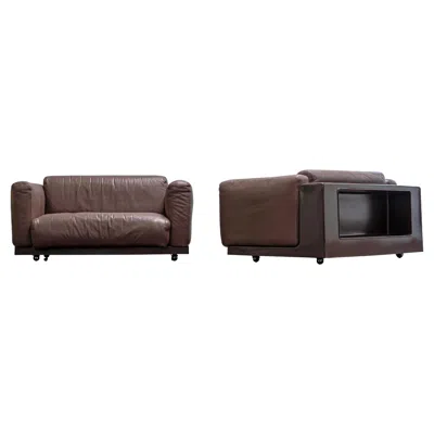 Pre-owned Knoll Cini Boeri - Pair Of Lounge Chairs / Loveseats "gradual" For , 1970s In Black
