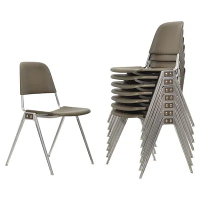 Pre-owned Knoll Don Albinson Stacking Side Chairs By  Set Of 14 In Gray