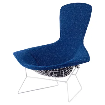 Pre-owned Knoll Early Bertoia Bird Chair In Gloss White & Raf Simons Kvadrat Wool Bouclé