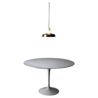 Pre-owned Knoll Early Eero Saarinen For  'tulip' Dining Table With Marble Top In Gray
