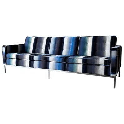 Pre-owned Knoll Early Florence  Relaxed Sofa With Paul Smith Maharam Upholstery In Black