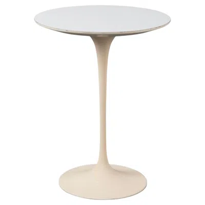 Pre-owned Knoll Early  Saarinen Pedestal Tulip Side Table In White Laminate