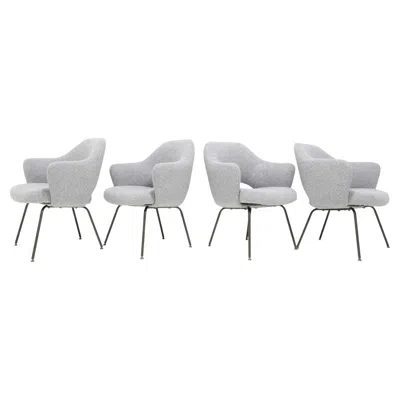 Pre-owned Knoll Eero Saarinen Executive Chairs Mid Century Modern Furniture In Gray