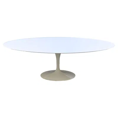 Pre-owned Knoll Eero Saarinen For  Oval Table Mod, Tulip, Italy 2022 In Gray