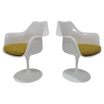 Pre-owned Knoll Eero Saarinen For  Tulip Chairs In Gray
