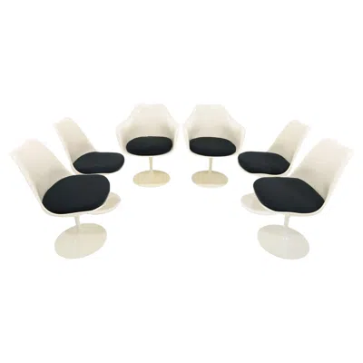 Pre-owned Knoll Eero Saarinen For  Tulip Chairs In Sand