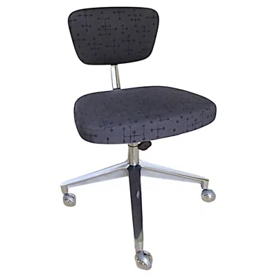 Pre-owned Knoll Eero Saarinen  Mid Century Modern Secretarial Desk Chair Eames' Fabric 50s In Black